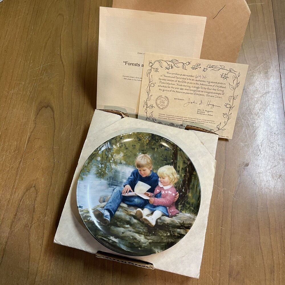 Donald Zolan's 1991 "Forests And Fairytales" Collector Plate Vintage